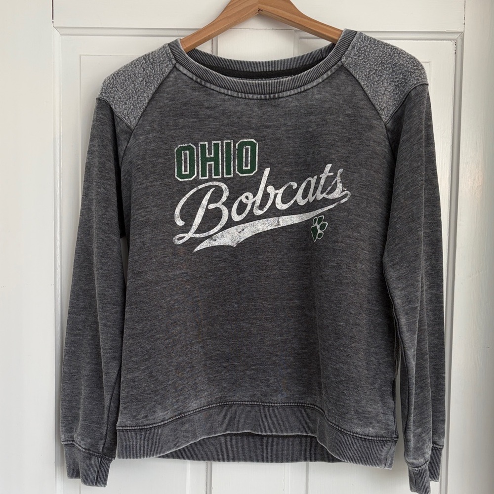 Ohio University Bobcats Gray Crew Pullover Sweatshirt Women’s Size Medium